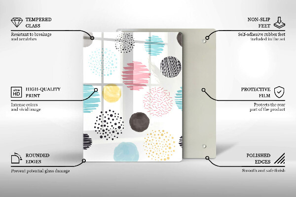 Sklenená doska na krájanie Ilustrácia lyžice