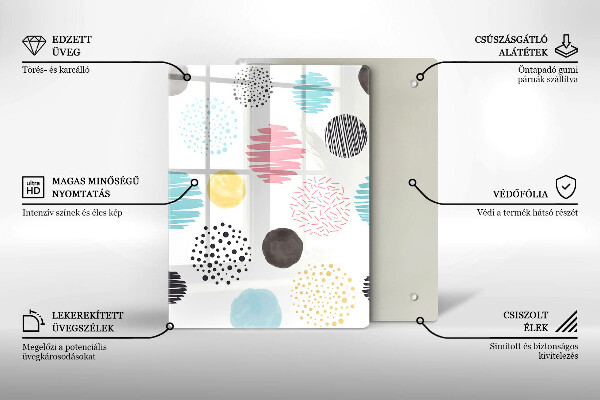 Sklenená doska na krájanie Ilustrácia lyžice