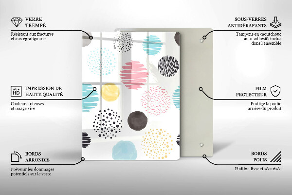 Sklenená doska na krájanie Ilustrácia lyžice