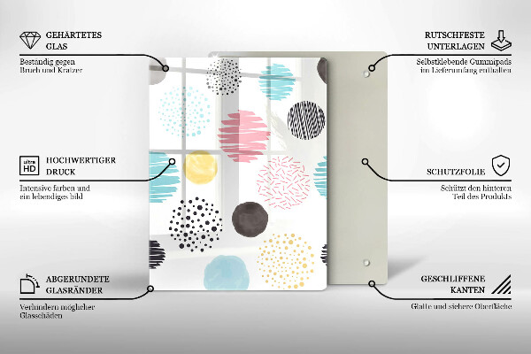 Sklenená doska na krájanie Ilustrácia lyžice