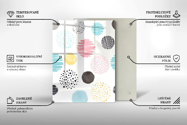 Sklenená doska na krájanie Ilustrácia lyžice