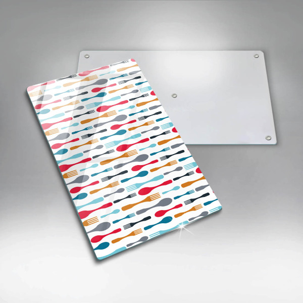 Sklenená doska na krájanie Ilustrácia lyžice