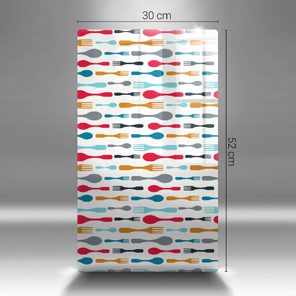 Sklenená doska na krájanie Ilustrácia lyžice