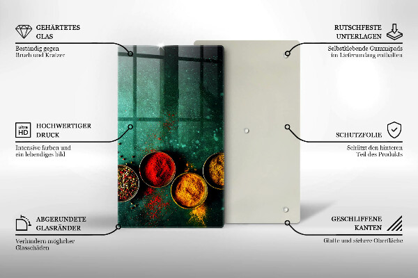 Sklenená doska na krájanie Orientálne korenie