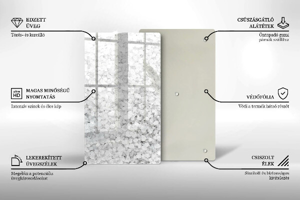 Sklenená doska na krájanie Kryštály soli