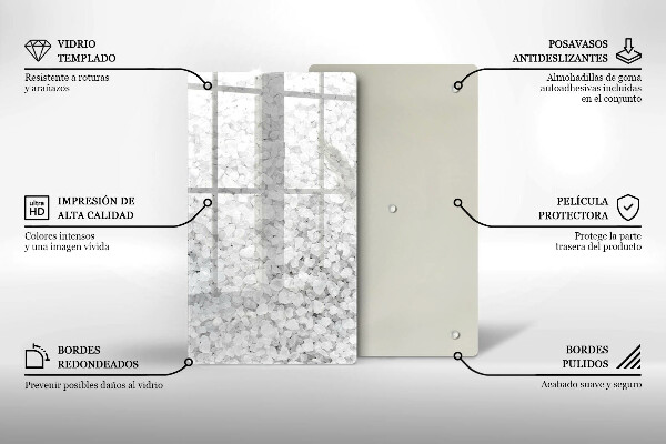 Sklenená doska na krájanie Kryštály soli