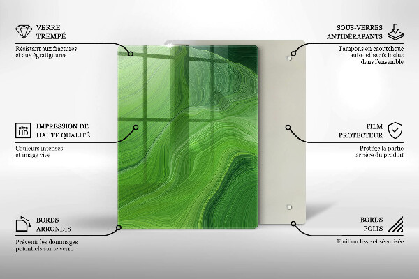 Sklenená doska na krájanie Kryštály soli