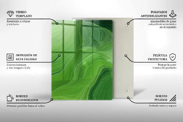 Sklenená doska na krájanie Kryštály soli