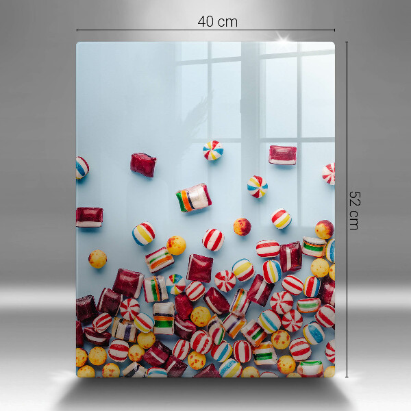 Sklenená doska na krájanie Farebné cukríky