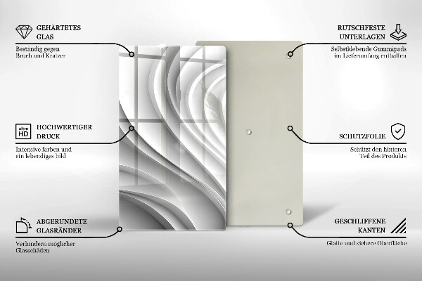 Sklenená doska na krájanie Geometrické čiary