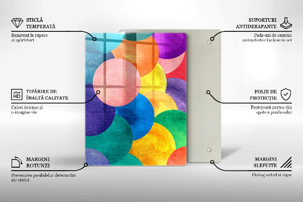 Sklenená doska na krájanie Geometrické čiary