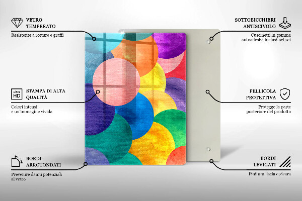 Sklenená doska na krájanie Geometrické čiary
