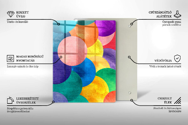 Sklenená doska na krájanie Geometrické čiary