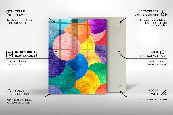 Sklenená doska na krájanie Geometrické čiary