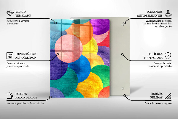 Sklenená doska na krájanie Geometrické čiary