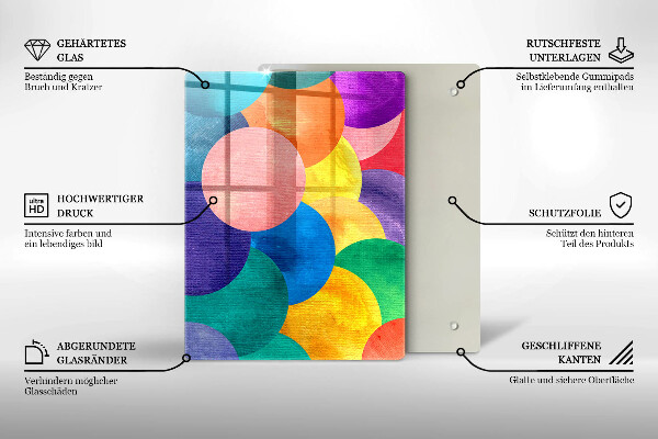 Sklenená doska na krájanie Geometrické čiary