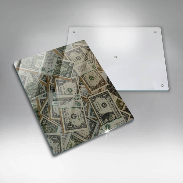 Sklenená doska na krájanie Peniaze doláre
