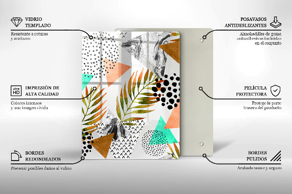 Sklenená doska na krájanie Modrý a zlatý mramor