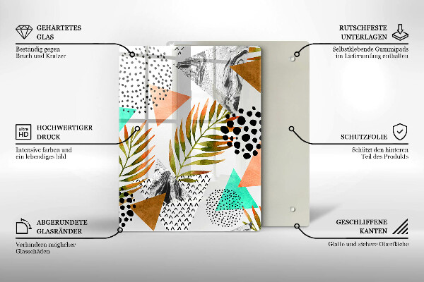 Sklenená doska na krájanie Modrý a zlatý mramor