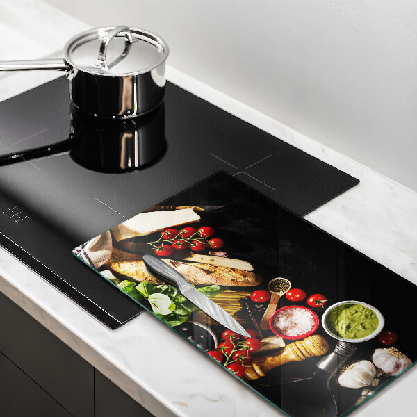 Sklenená doska na krájanie Talianske prísady a koreniny