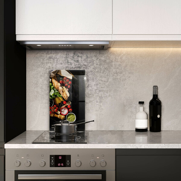 Sklenená doska na krájanie Talianske prísady a koreniny