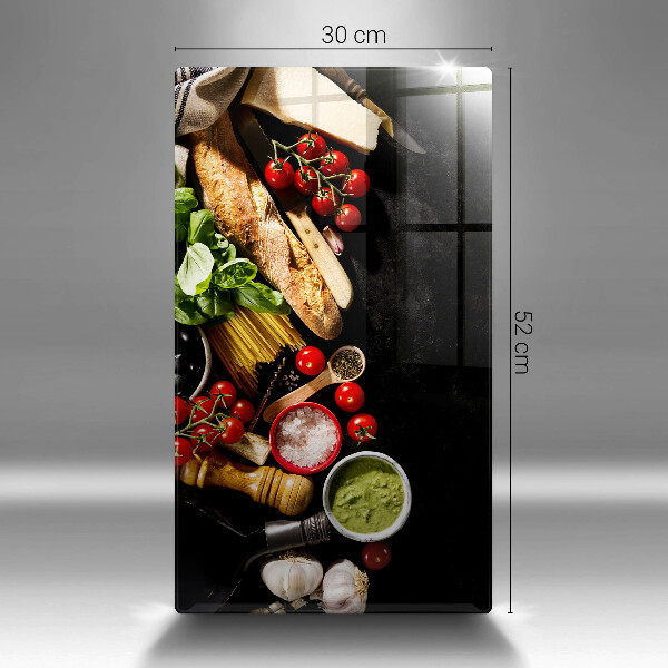 Sklenená doska na krájanie Talianske prísady a koreniny