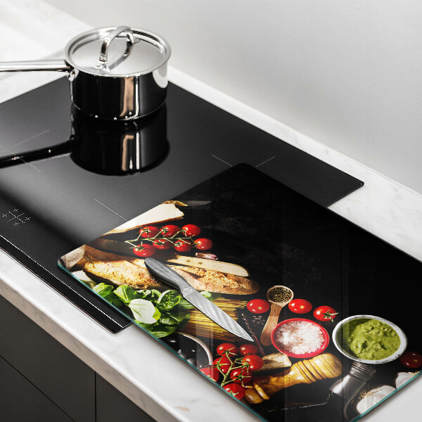 Sklenená doska na krájanie Talianske prísady a koreniny