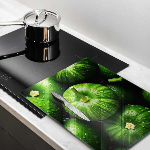 Sklenená doska na krájanie Zelené tekvice