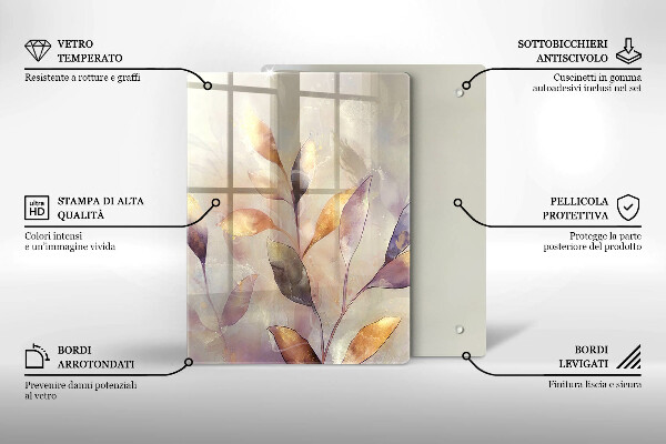 Sklenená doska na krájanie Zelenina na stole