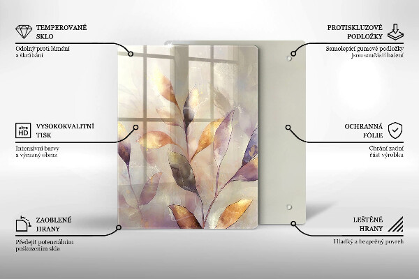 Sklenená doska na krájanie Zelenina na stole