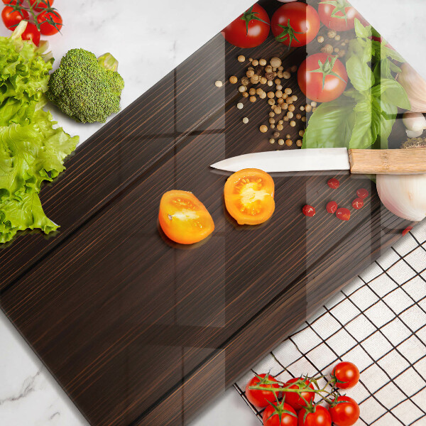 Sklenená doska na krájanie Zelenina na stole