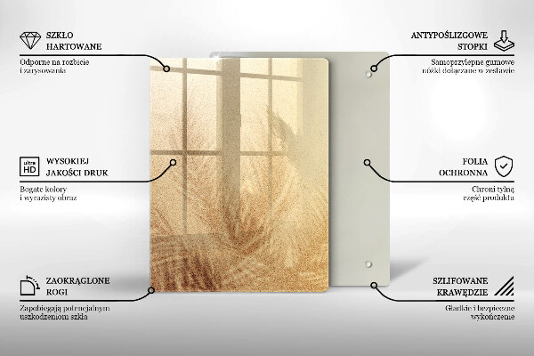 Sklenená doska na krájanie Orechy na bielom pozadí