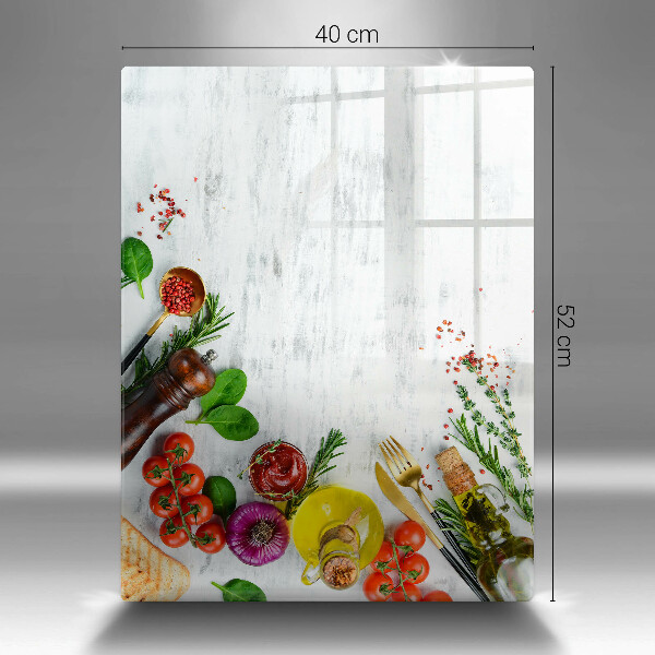 Sklenená doska na krájanie Zelenina a korenie