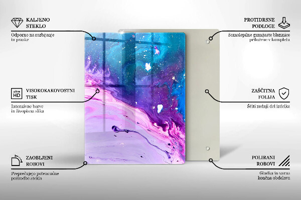 Sklenená doska na krájanie Zelené ovocie a zelenina