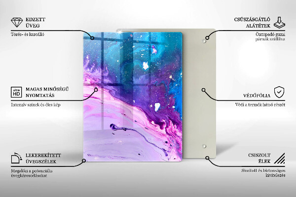 Sklenená doska na krájanie Zelené ovocie a zelenina