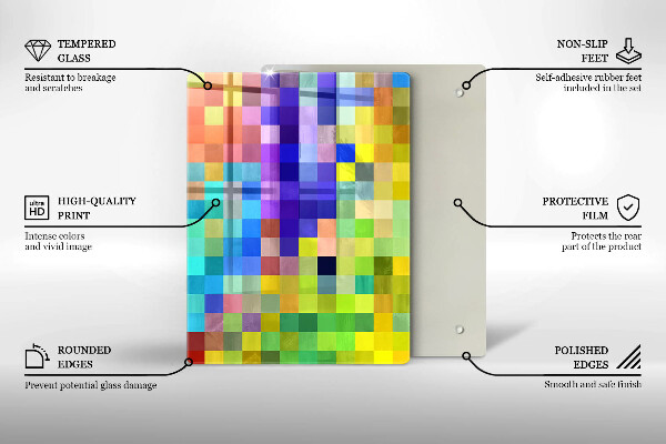 Kuchynská doska zo skla Ilustrácia listov Monstera