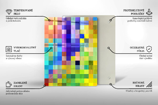 Kuchynská doska zo skla Ilustrácia listov Monstera