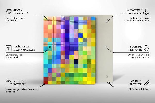 Kuchynská doska zo skla Ilustrácia listov Monstera