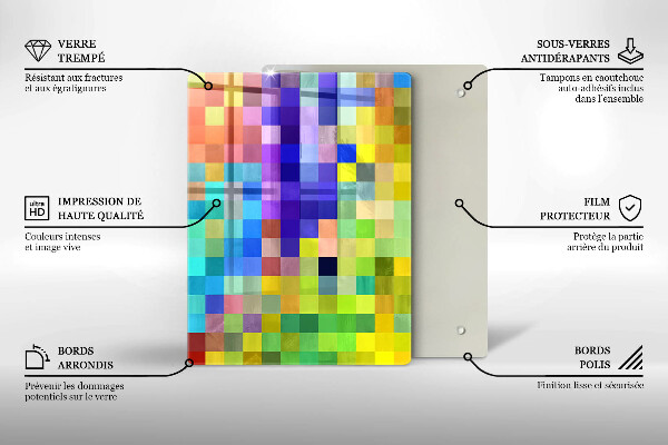Kuchynská doska zo skla Ilustrácia listov Monstera