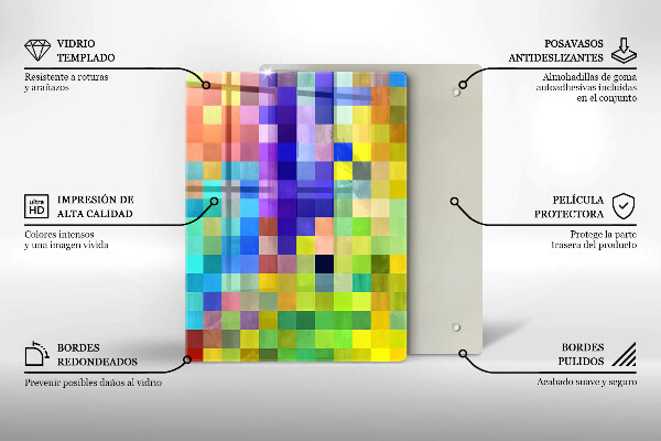 Kuchynská doska zo skla Ilustrácia listov Monstera