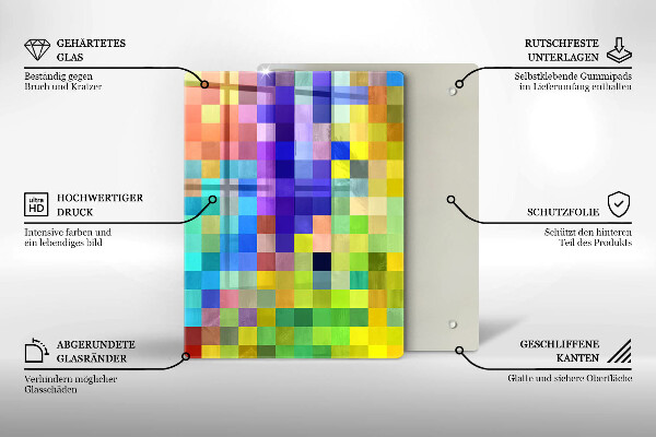 Kuchynská doska zo skla Ilustrácia listov Monstera