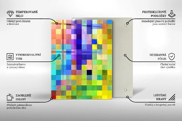 Kuchynská doska zo skla Ilustrácia listov Monstera