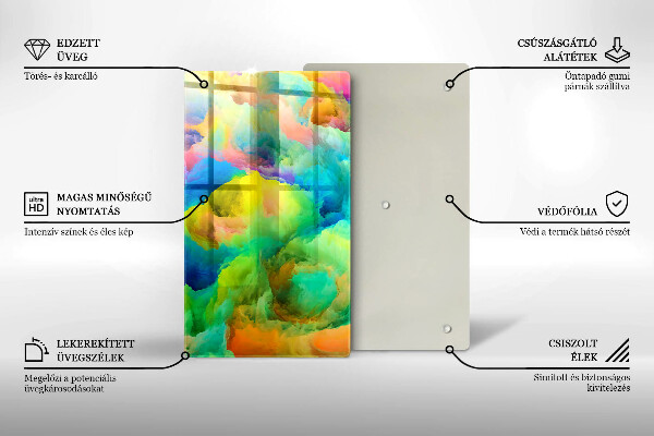 Kuchynská doska zo skla Farebná abstrakcia
