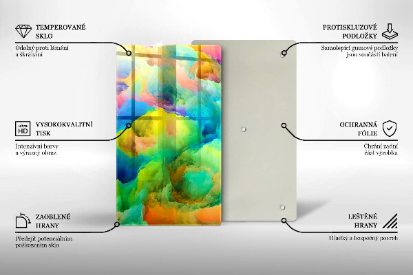 Kuchynská doska zo skla Farebná abstrakcia