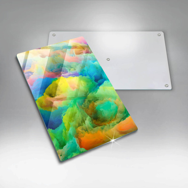 Kuchynská doska zo skla Farebná abstrakcia