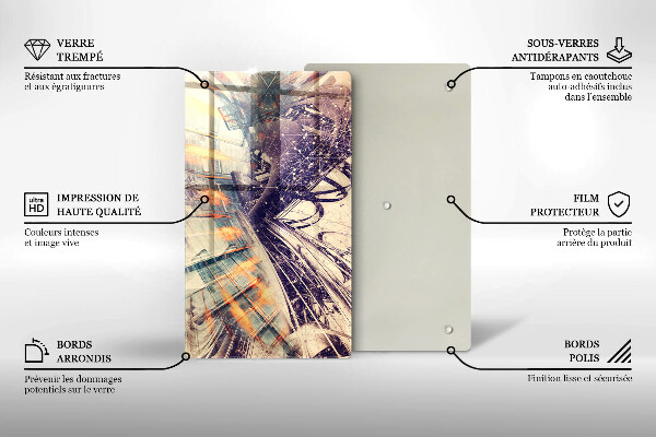 Kuchynská doska zo skla Moderné zloženie