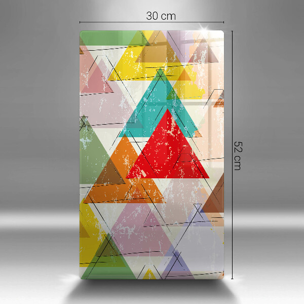 Kuchynská doska zo skla Maľované trojuholníky