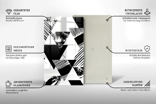 Kuchynská doska zo skla Geometrické trojuholníky