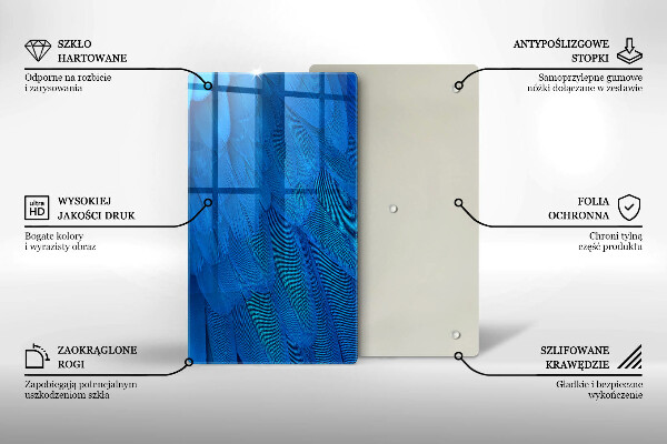 Kuchynská doska zo skla Vtáčie perie