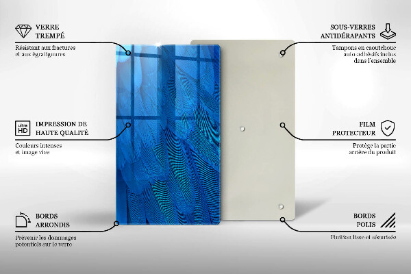 Kuchynská doska zo skla Vtáčie perie